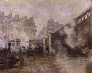 Claude Monet Le Pont de l-Europe France oil painting artist